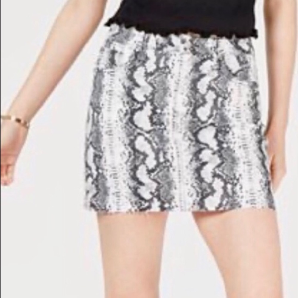 Sold.Tinseltown Juniors Snake Embossed Denim Skirt
